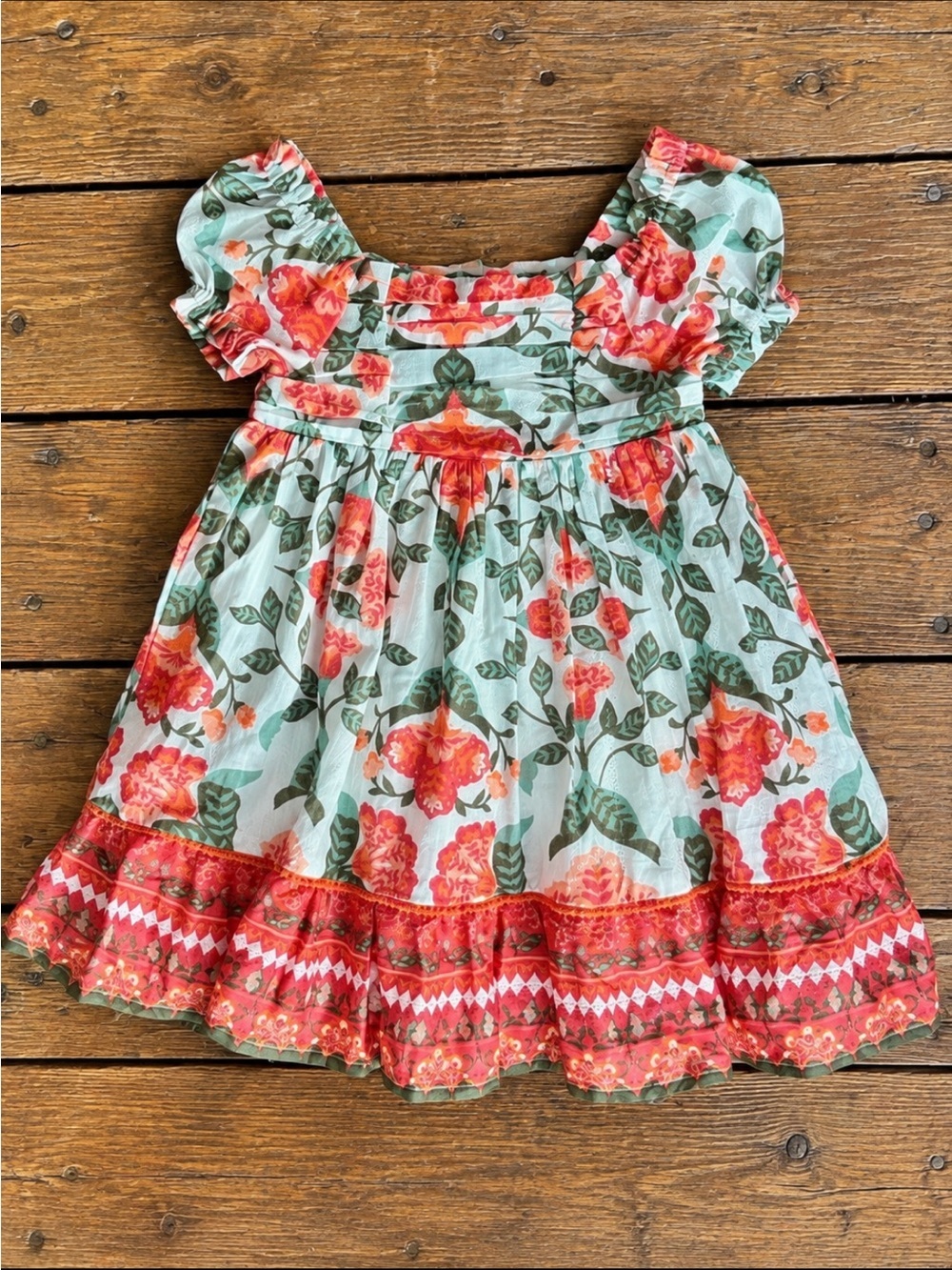 haute hippy BOHO Toddler Girls Cotton Sun Dress Ruched Bodice Tiered Skirt